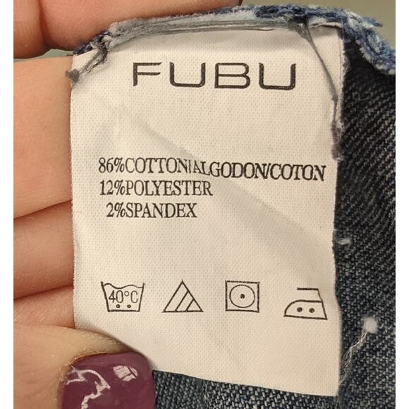 FUBU blue denim  jacket - Large - Picture 5 of 7